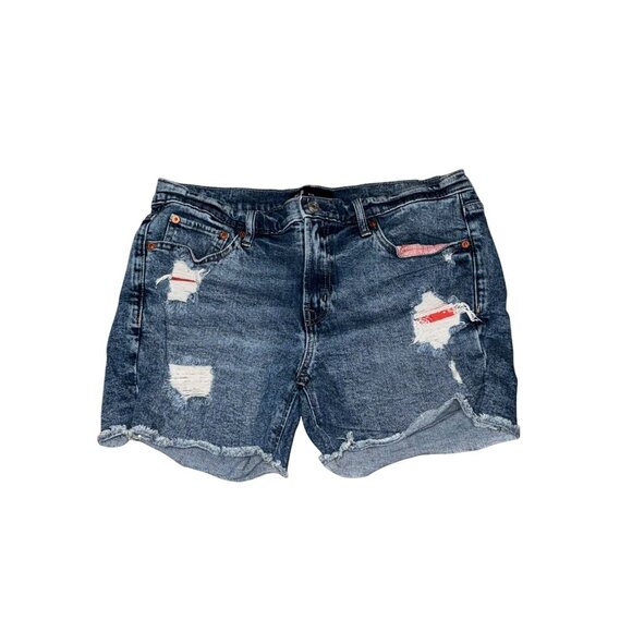 Gap Denim 5" Short Distressed Womens Jean Shorts 8/29 Blue Mid-Rise Casual Summe - Picture 1 of 8